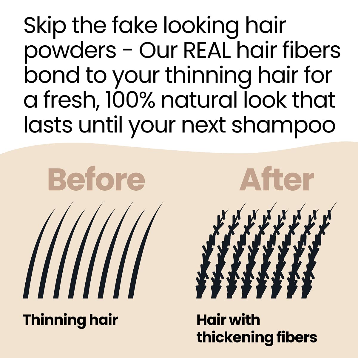 Hair Illusion Dark Brown Hair Fibers 18g close-up of fibres