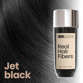 Hair Illusion Hair Building Fibers 38g Jet Black with hairbrush