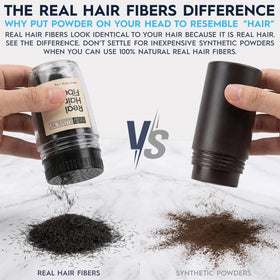 Hair Illusion Hair Building Fibers Black 50g application process