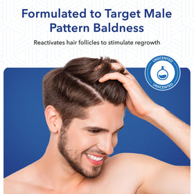 Hair Regen Minoxidil Liquid 5% application on scalp