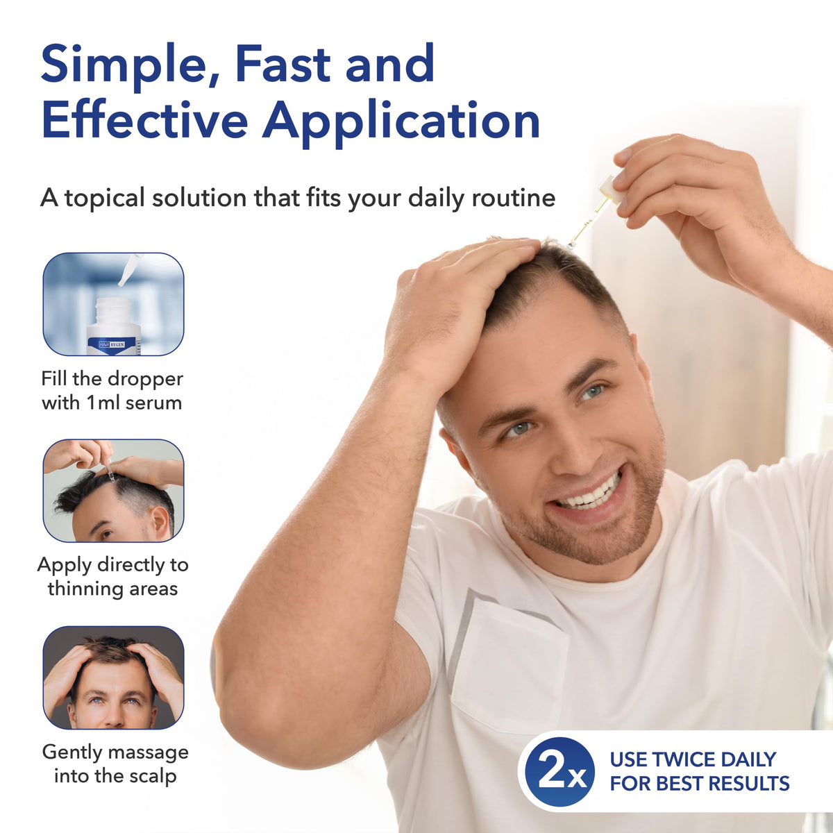 Hair Regen Minoxidil Liquid 5% bottle with instructions