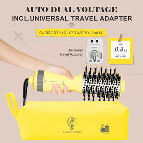 Hair Trends Blow Dryer Brush with dual voltage feature
