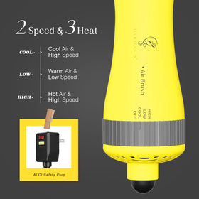 Hair Trends Dual Voltage Hair Dryer Brush in travel bag