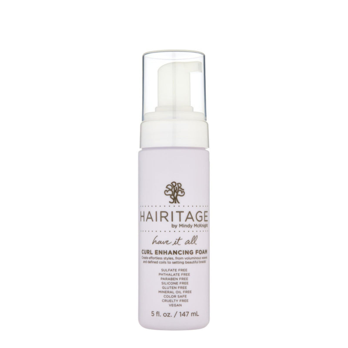 Hairitage Curl Mousse Foam 5 oz front view