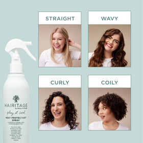 Hairitage Heat Protectant Spray bottle side view