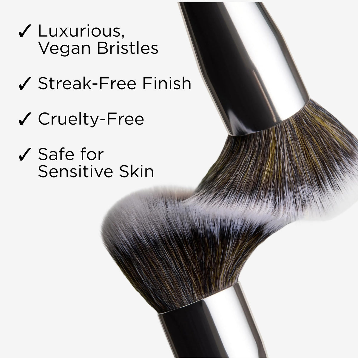 HALEYS Kabuki Brush in a makeup bag for travel