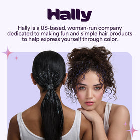 Hally Hair Lighten Up lifestyle scene with model