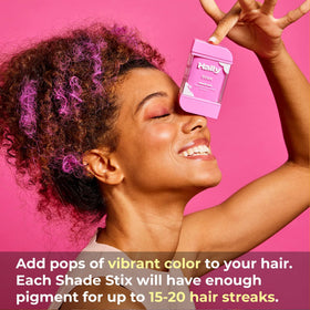Hally Hair Shade Stix Pink with built-in comb and streaking wand