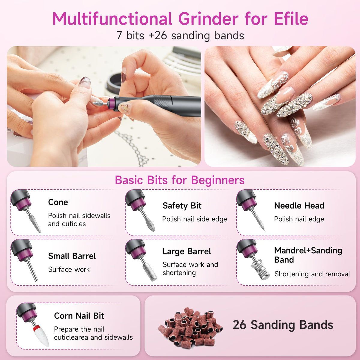 Halmai Electric Nail Drill in a beauty toolkit