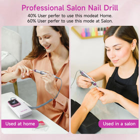 Halmai Electric Nail Drill showing smart LCD screen