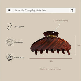 Hana Mia Burgundy Claw Clip in carrying bag for protection