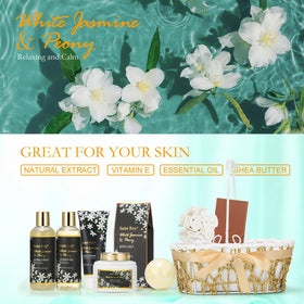 Hand Cream and Body Lotion from Saint Roy Jasmine Peony Spa Set