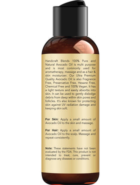 Handcraft Blends Avocado Oil bottle side view