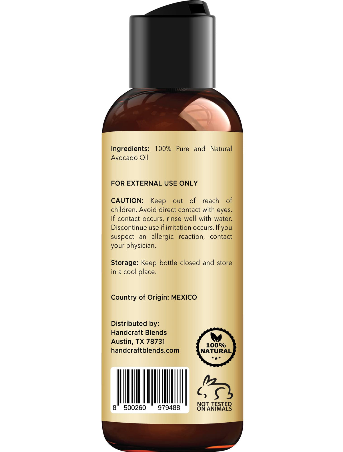 Handcraft Blends Avocado Oil label close-up
