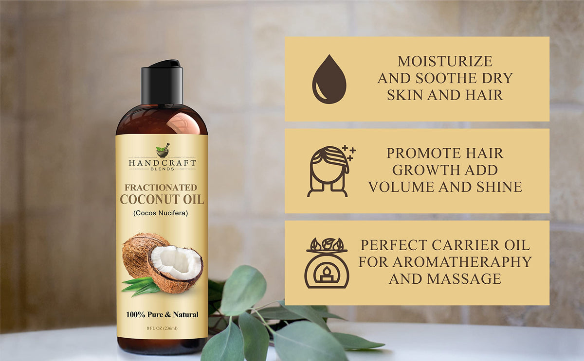 Handcraft Blends Fractionated Coconut Oil close-up of label
