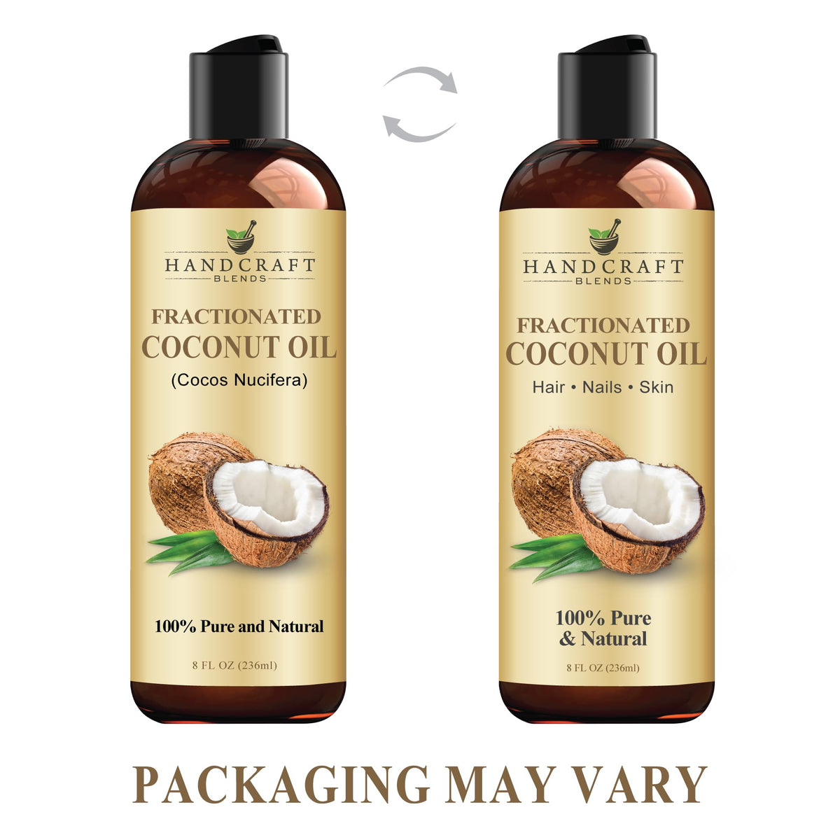 Handcraft Blends Fractionated Coconut Oil in a bathroom setting