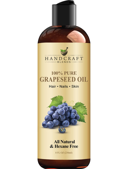 Handcraft Blends Grapeseed Oil 8 Fl Oz front view