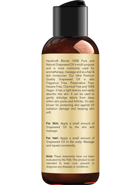 Handcraft Blends Grapeseed Oil bottle with label