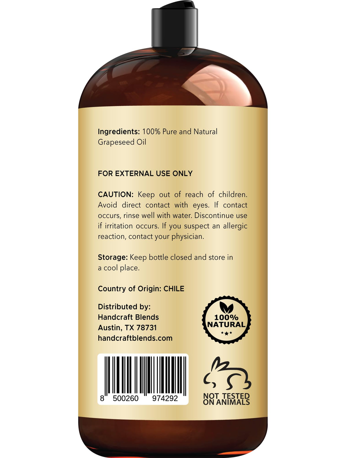 Handcraft Blends Grapeseed Oil with essential oils