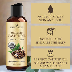Handcraft Blends Organic Castor Oil 4 Fl Oz lifestyle scene with application