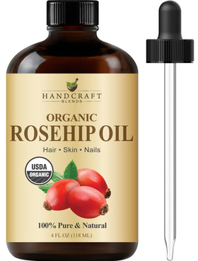 Handcraft Blends Organic Rosehip Oil 4 Fl Oz front view