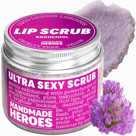 Handmade Heroes Bakuchiol Lip Scrub front view in packaging