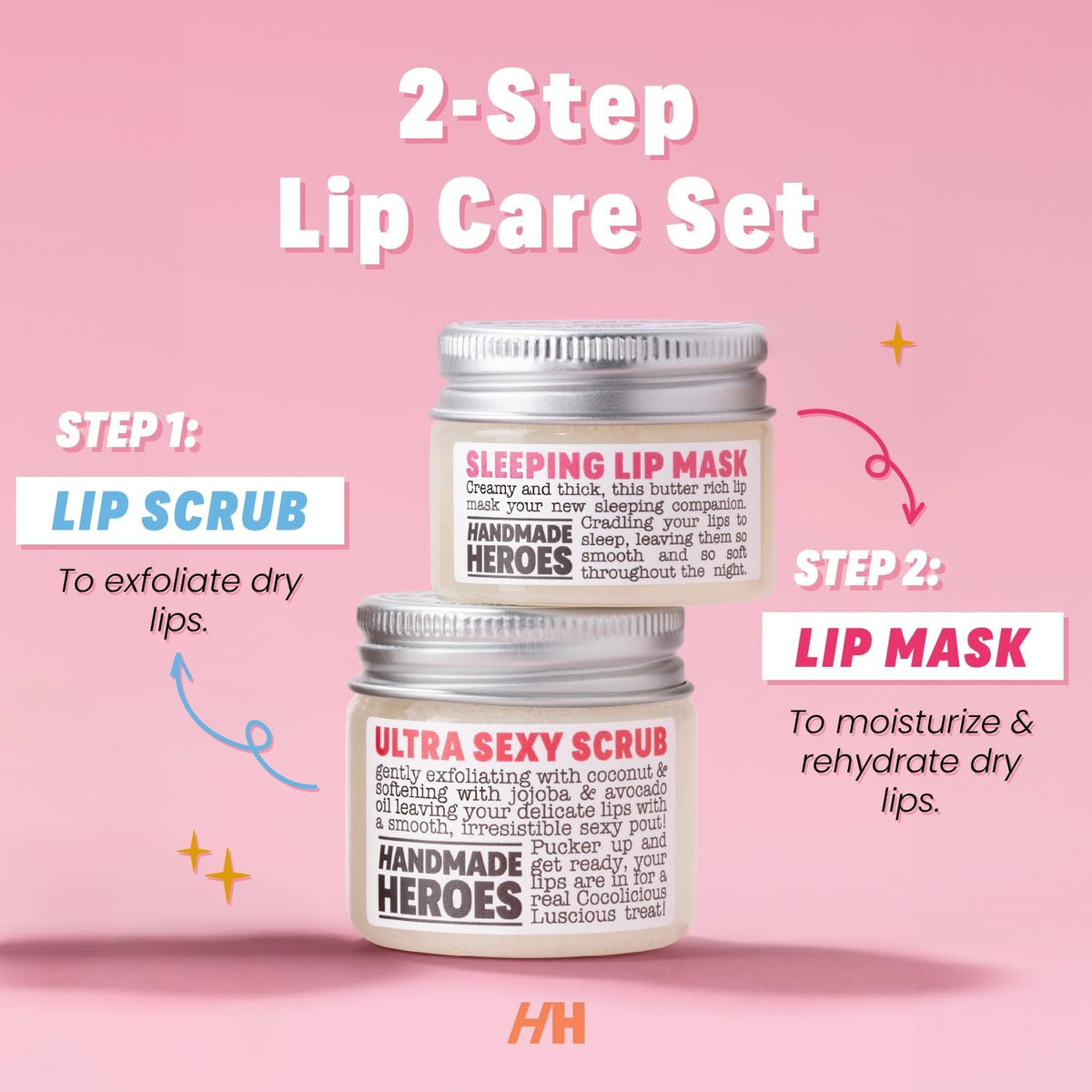 Handmade Heroes Coconut Lip Mask All Nighter front view