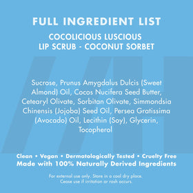 Handmade Heroes Coconut Sorbet Lip Scrub 40g jar top view
