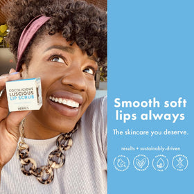 Handmade Heroes Coconut Sorbet Lip Scrub in a lifestyle setting