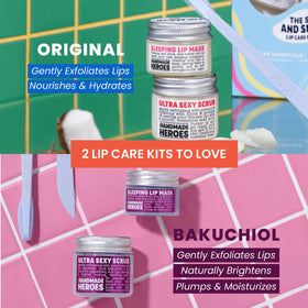 Handmade Heroes Lip Scrub and Mask Set lifestyle scene