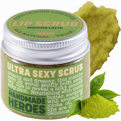 Handmade Heroes Matcha Latte Lip Scrub 1oz front view
