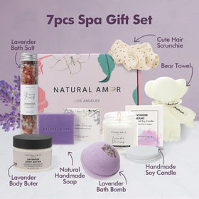 Handmade soap bar from NATURAL AMOR Lavender Spa Gift Set