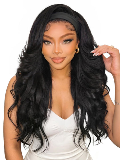 HANNE Wavy Flip Curls Curly Headband Wig front view