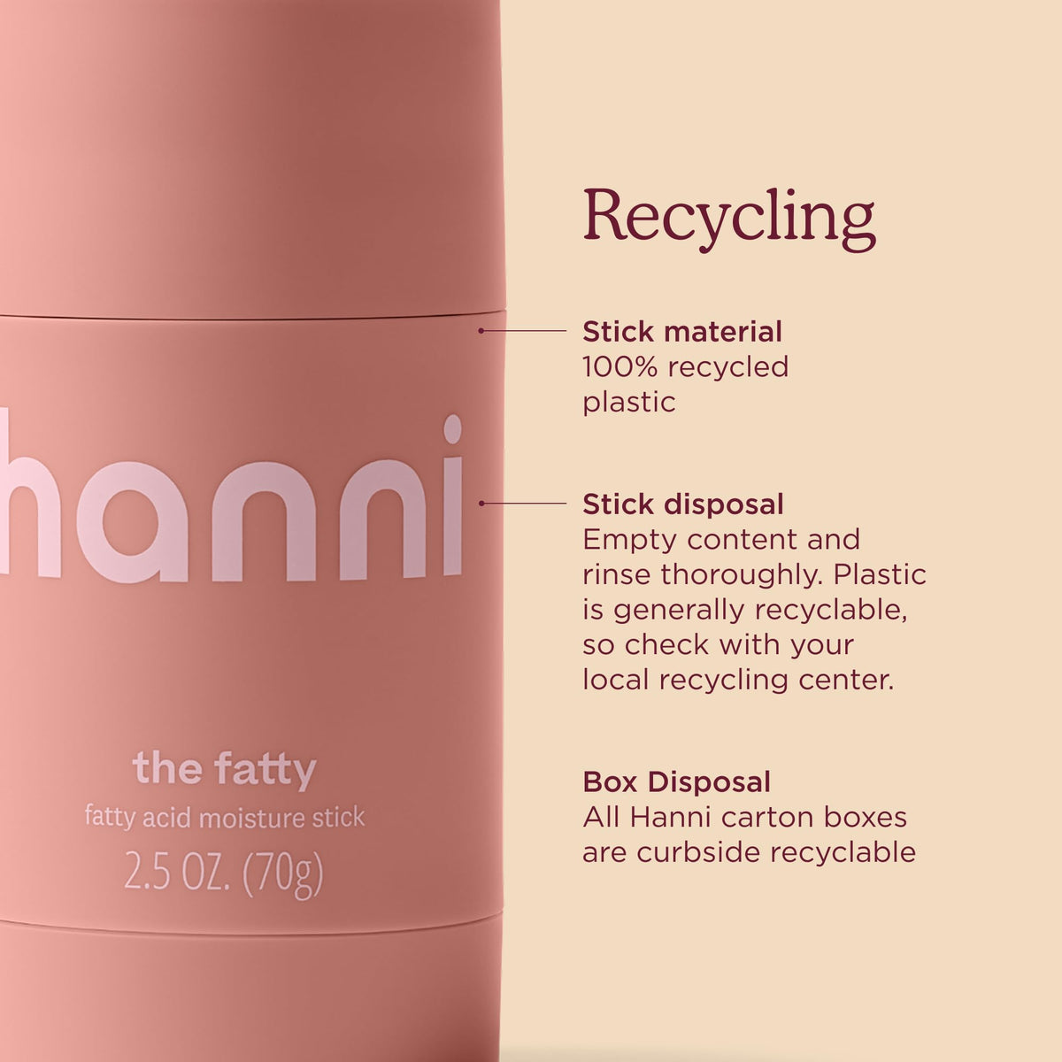 HANNI Fatty Body Moisturizer Stick in a skincare routine
