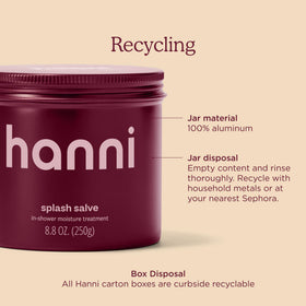 HANNI Splash Salve 250 mL two-pack display