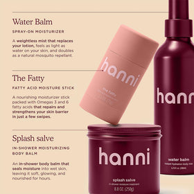 HANNI Splash Salve in-shower body balm bottle
