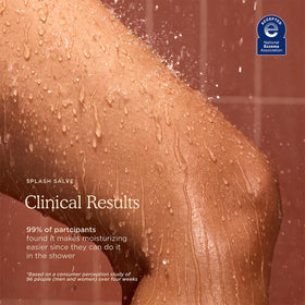 HANNI Splash Salve In-Shower Body Moisturizer application on wet skin