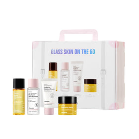 Hanskin Glass Skin On the Go Kit front view with all products displayed