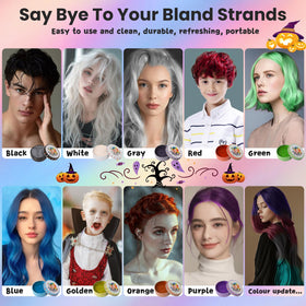 Hansuby Temporary Black Hair Color Wax 60g with hair styling tools