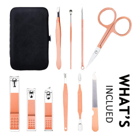 HANTEKAS stainless steel nail clippers and scissors from manicure set