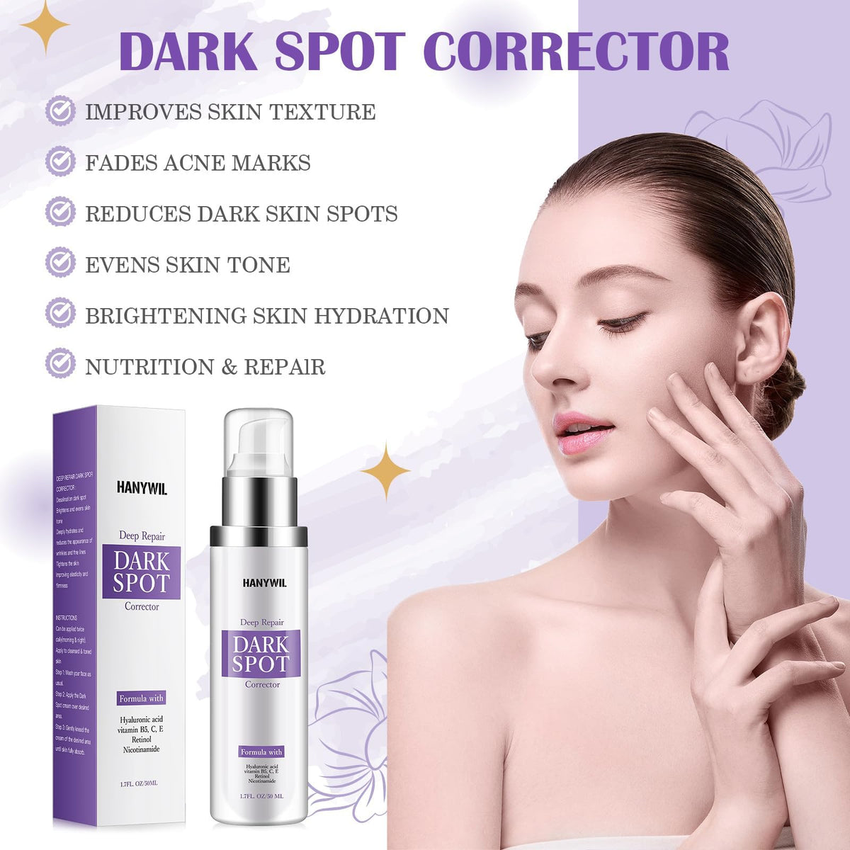 HANYWIL Dark Spot Remover Serum texture on skin
