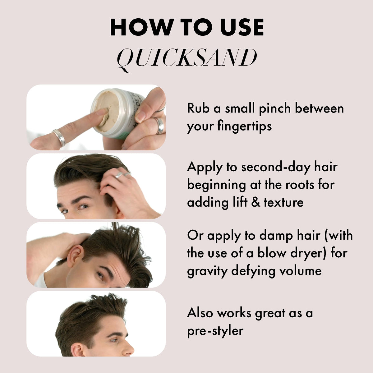 Hanz de Fuko Quicksand travel size in hand