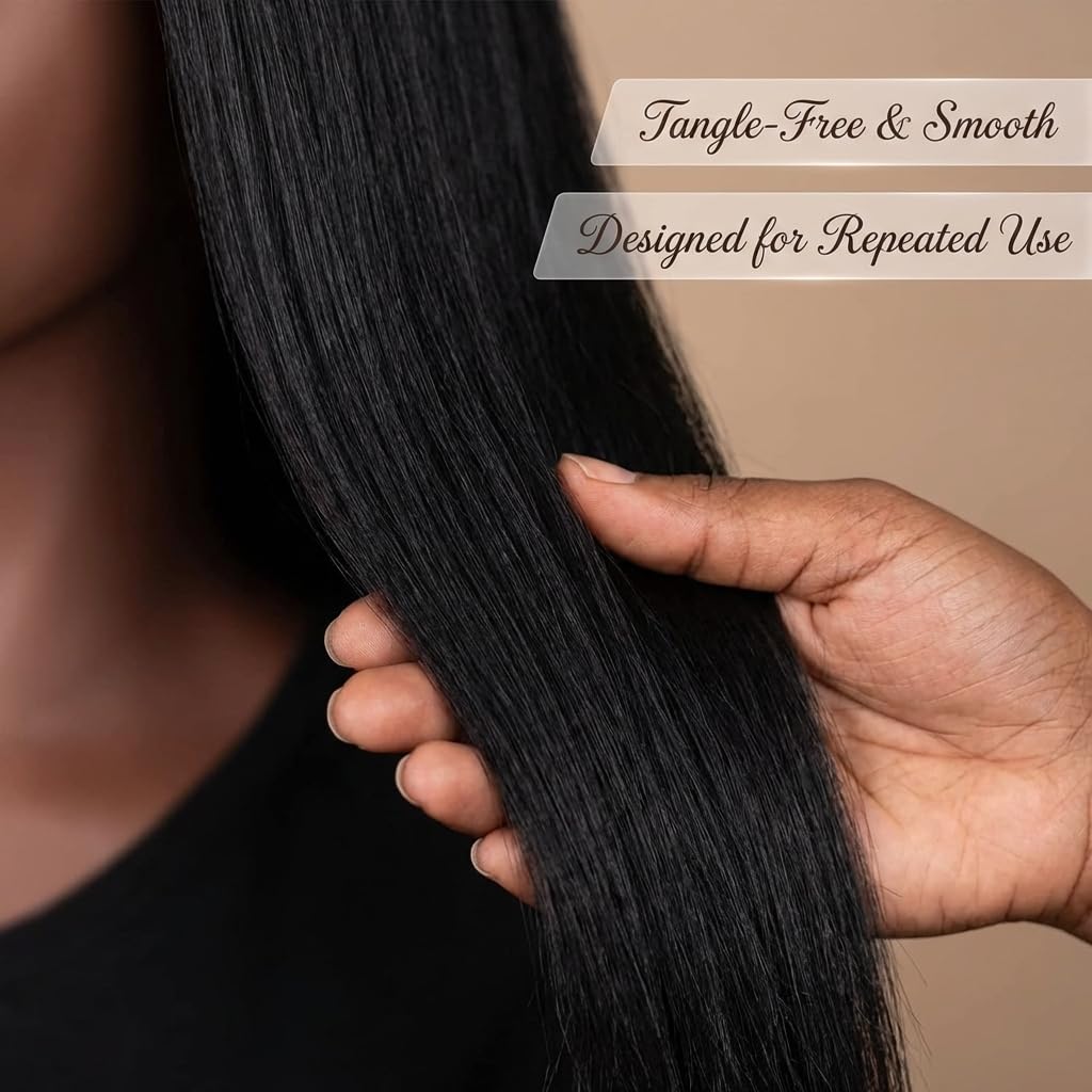 HAPOWELL mannequin head side view showcasing hair length