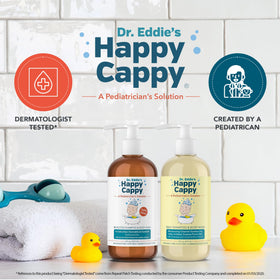 Happy Cappy shampoo and body wash bundle side view