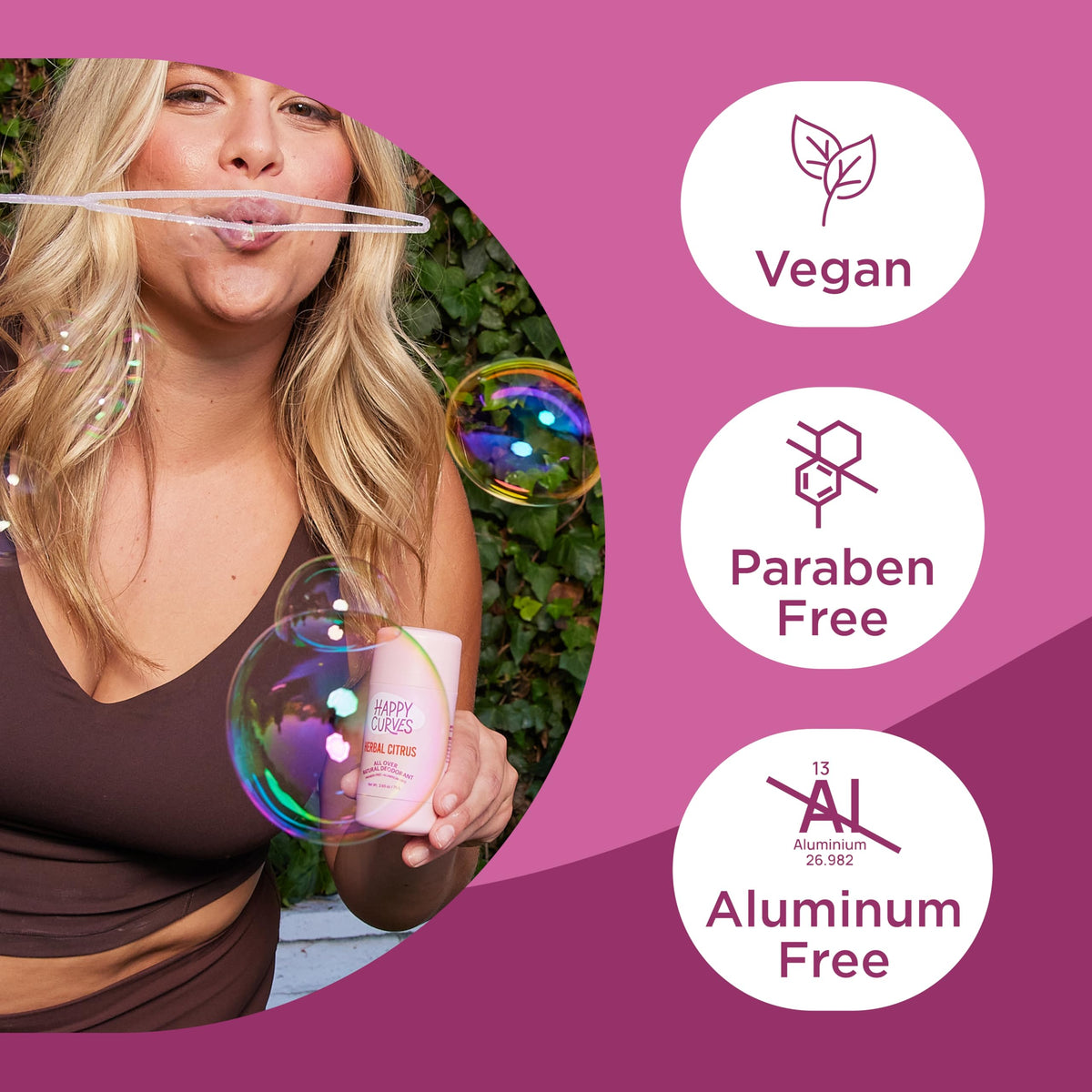 HAPPY CURVES deodorant lifestyle scene