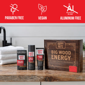 HAPPY NUTS Men's Gift Hygiene Kit lifestyle scene