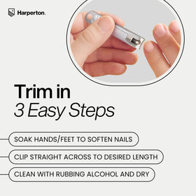 Harperton nail clippers set showing separate clippers for toes and fingers