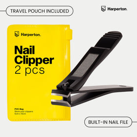 Harperton Nail Clippers with built-in nail file displayed