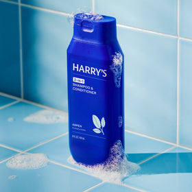 Harry's 2 in 1 Shampoo and Conditioner Aspen Scent 3-pack packaging