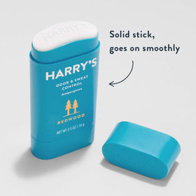 Harry's Antiperspirant Deodorant 3-Pack displayed on a wooden table